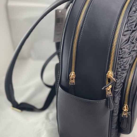 Coach Court Bawck Ruching Black Midnight / Gold - Picture 3 of 11